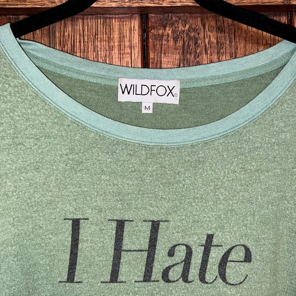 Wildfox I Hate Mondays Baggy Beach Jumper in Green Size Medium - Picture 4 of 4